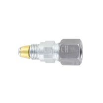 Lincoln screw type connector with check valve and brass cone GE 8 short for SSV-D devices