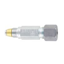 Lincoln screw type connector with check valve and brass cone GE 8 long for SSV-D devices. 
