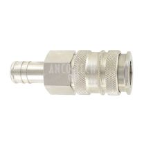 High flow standard hose barb quick connect coupling 13mm