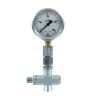 PRESSURE RELIEF VALVE 350 BAR 1/4 - 1/4BSP WITH MANOMETER