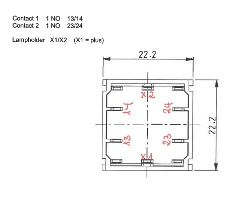 LAMP PUSH BUTTON WITH SYMBOL GREEN 12/24V