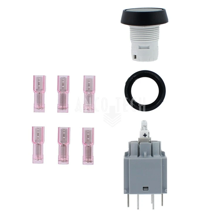 LAMP PUSH BUTTON WITH SYMBOL GREEN 12/24V