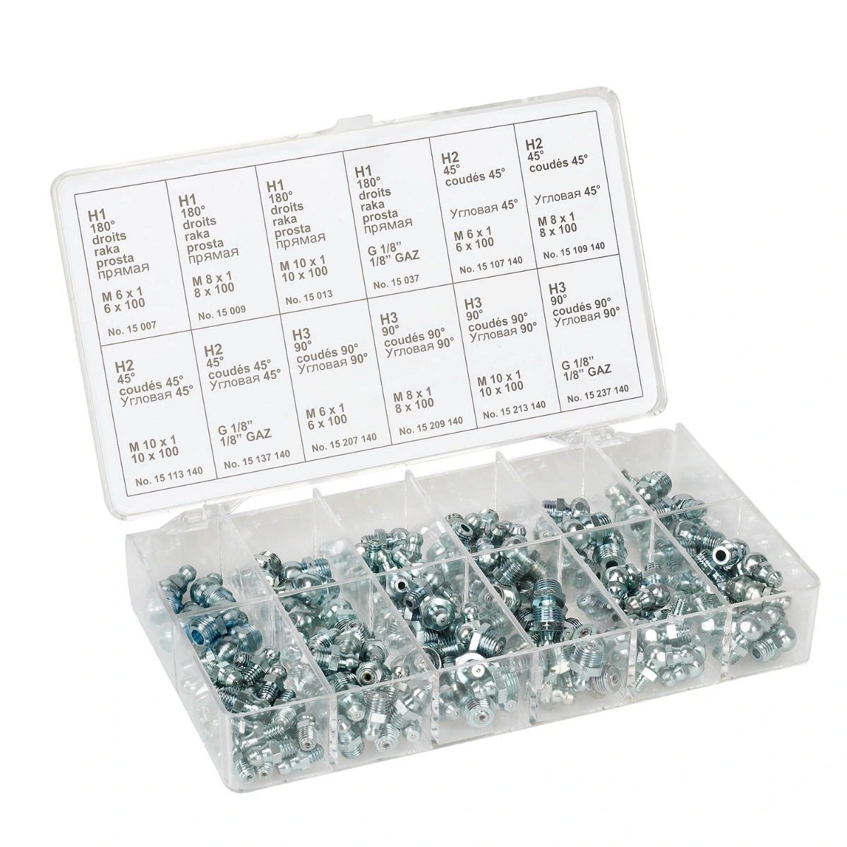PRESSOL ASSORTMENT GREASE NIPPLES 140 STUKS