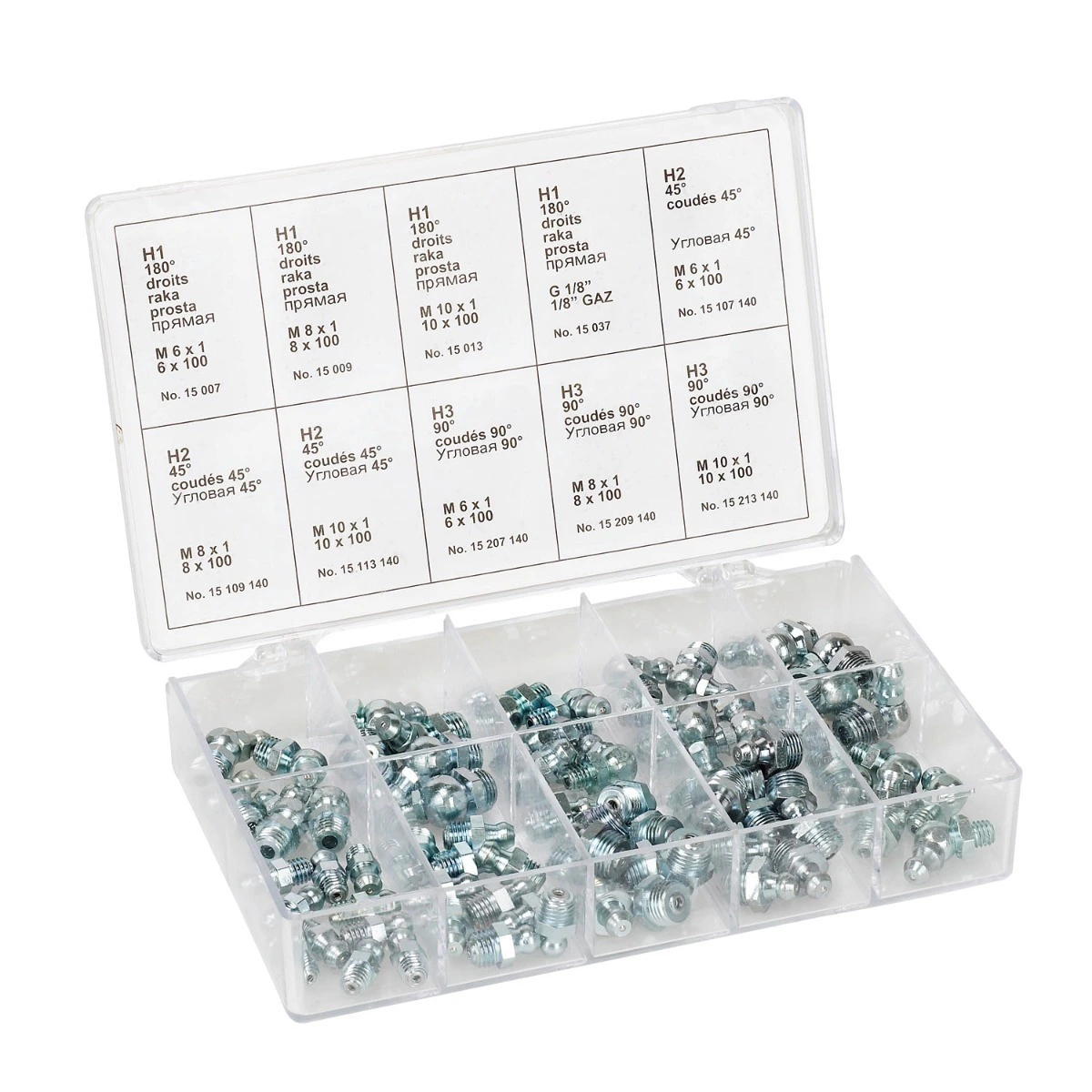 PRESSOL ASSORTMENT GREASE NIPPLES 70 PIECES