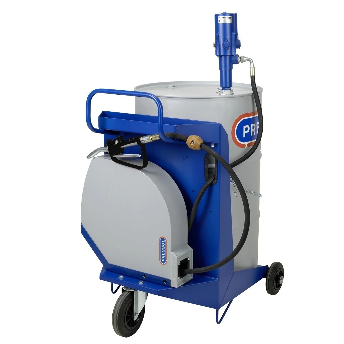 PR OIL PUMP SET MOBILE 3:1 200L WITH HOSE REEL AND PISTOL
