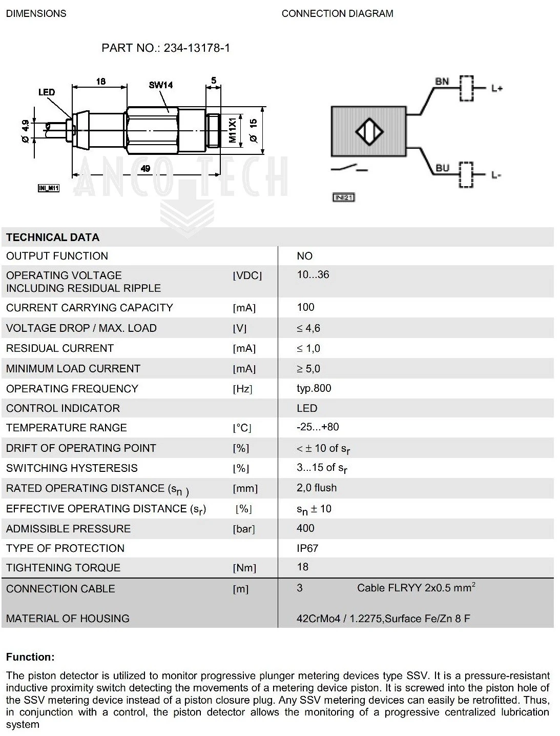 METERING DEVICE + SENSOR SSVL 6-N