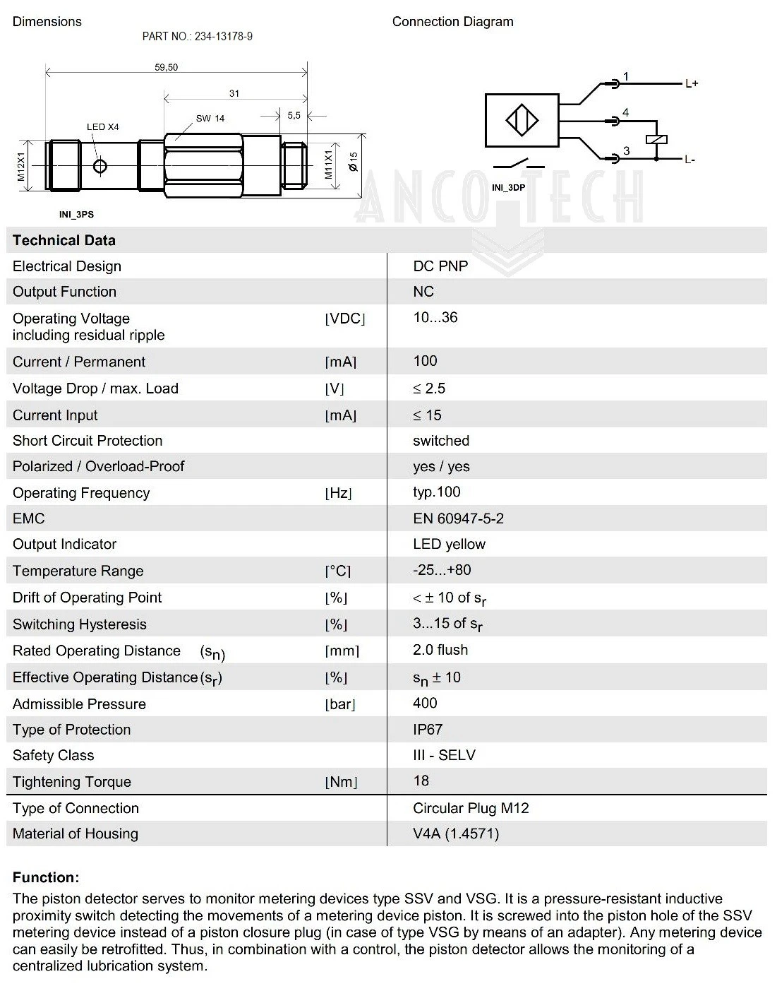 METERING DEVICE + SENSOR SSVD 6-NP