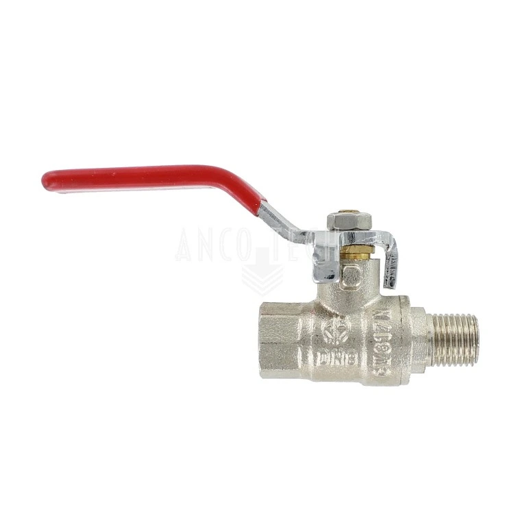 BALL VALVE NICKEL PLATED BRASS 1/4" FE.MA