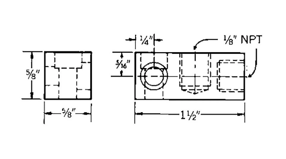 ANCHOR BLOCK 1/8 NPT