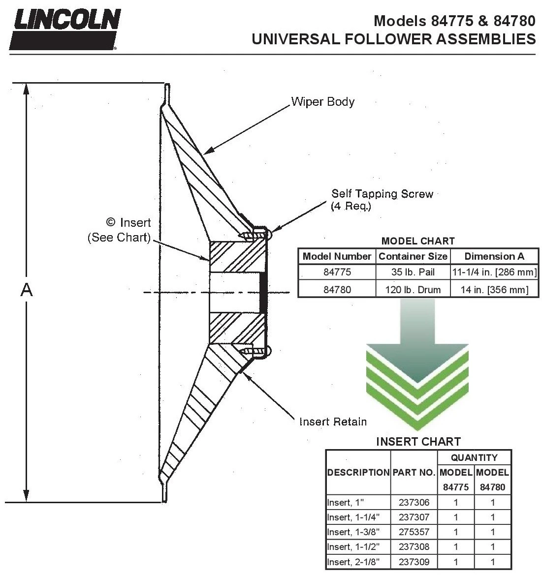 TAPERED FOLLOWER PLATE 356MM 84780