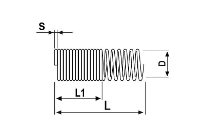 SS SPRING COIL FOR HP HOSE 200MM
