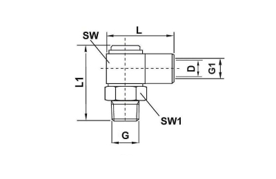 Elbow Connector Rotatable 1/8NPT