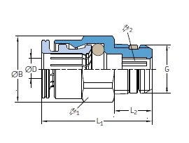 STRAIGHT PUSH-IN CONNECTOR GEZ8 1/4 BSP