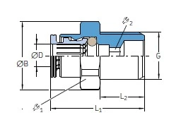 STRAIGHT PUSH-IN CONNECTOR GEZM6 1/4 BSP