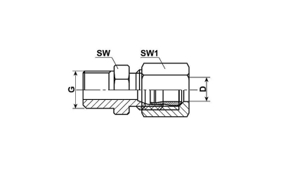 STRAIGHT CONNECTOR GE12L 1/2 BSP