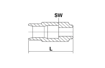 THREADED SLEEVE SS FOR HP HOSE 8.6x4
