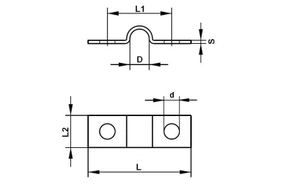 PIPE BRACKET 4 x 10MM STAINLESS STEEL