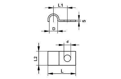 PIPE BRACKET 1 x 8MM RVS 1 LIPS (Stainless Steel)