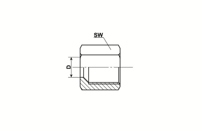 COUPLING NUT M6L SS