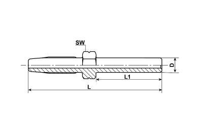 HOSE STUD SS 8MM STRAIGHT FOR HP HOSE 11.3x6.3