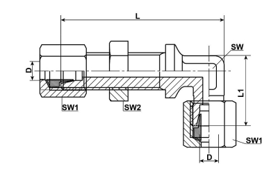 ELBOW BULKHEAD CONNECTOR WSV6L