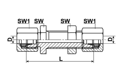 STRAIGHT BULKHEAD CONNECTOR SV4LL BRASS