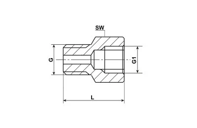 ADAPTER BSP 1" M x 1/4 BSP F