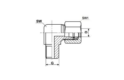 ELBOW CONNECTOR WE6LL 1/8 BSPT RVS