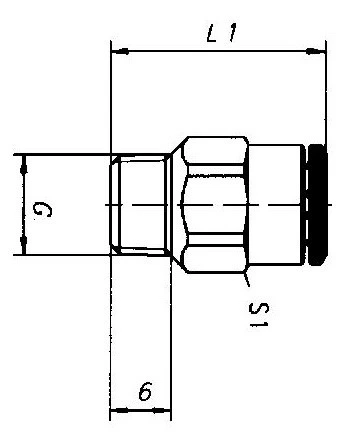 STRAIGHT PUSH-IN CONNECTOR GEK4 1/8"