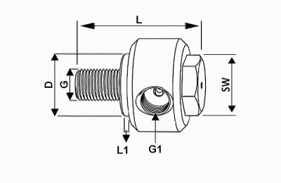 HD BANJO COUPLING ROUND ∅ 30/20-3 M10X1