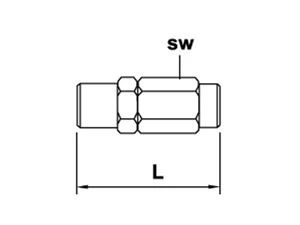 THREADED SLEEVE FOR HP HOSE 8.6x4