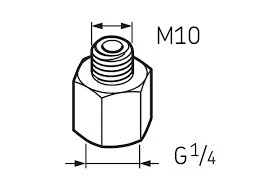 ADAPTER M10x1.5 M x 1/4 BSP F