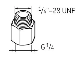 ADAPTER UNF 1/4 M x 1/4 BSP F