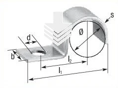 TUBE CLAMP 1 x 4MM ST/VZ