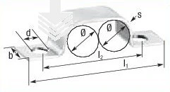 PIPE BRACKET 2 x 8MM RVS 2 LIPS