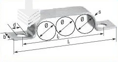TUBE CLAMP 3 x 1/4" ST/VZ 