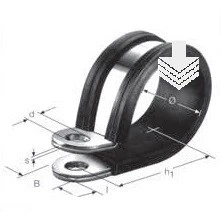 TUBE CLAMP WITH RUBBER LINING 6MM SS