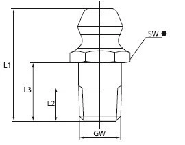 SMEERNIPPEL RECHT M6x0.75