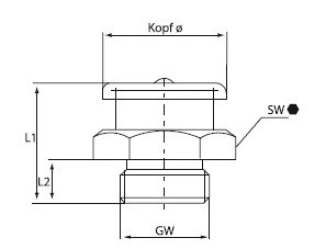 VLAKNIPPEL 16MM M12x1.75