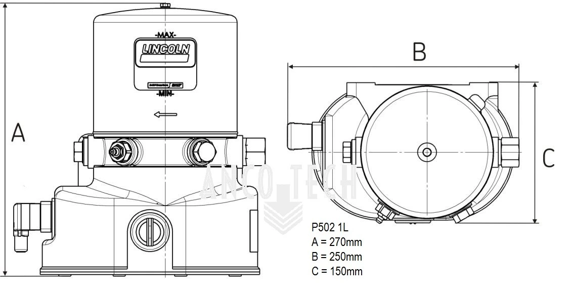 P502 GREASE PUMP 1L 24V + TIMER