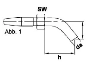 HOSE STUD SS 6MM ANGLED FOR HD HOSE 8.6X4