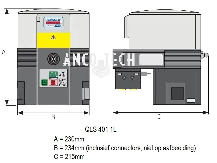 QLS 401 GREASE PUMP 24V + TIMER + LOW LEVEL SIGNAL