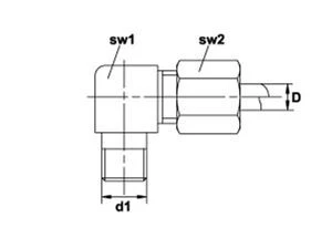 ELBOW CONNECTOR WE6LL M8X1