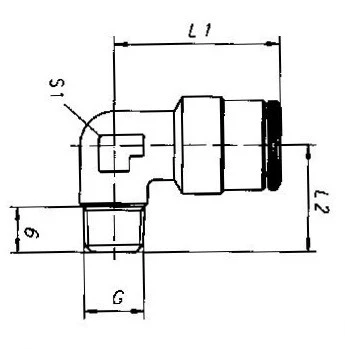 ELBOW PUSH-IN CONNECTOR WEKM 6 1/8"