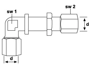 ELBOW BULKHEAD CONNECTOR WSV6L