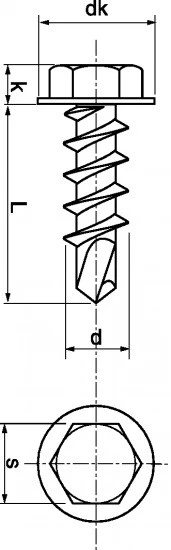 SELF-DRILLING SCREW ZK 4.8 X 19