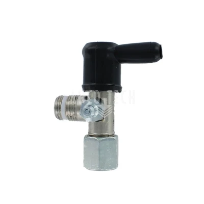 PRESSURE RELIEF VALVE 350 BAR 1/4 6MM + GREASE NIPPLE
