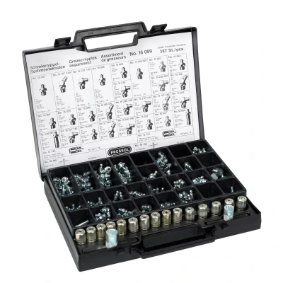 PRESSOL ASSORTMENT GREASE NIPPLES 387 PIECES