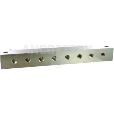 Grease nipple block, 8 connections, 1/4\"