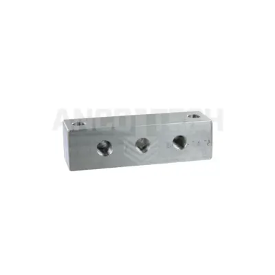 GREASE NIPPLE BLOCK 3 CONNECTIONS 1/4\" STAINLESS STEEL